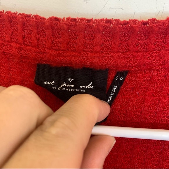Urban Outfitters Out From Under JoJo Oversize Waffle Knit Thermal Cardigan Small - Picture 9 of 16